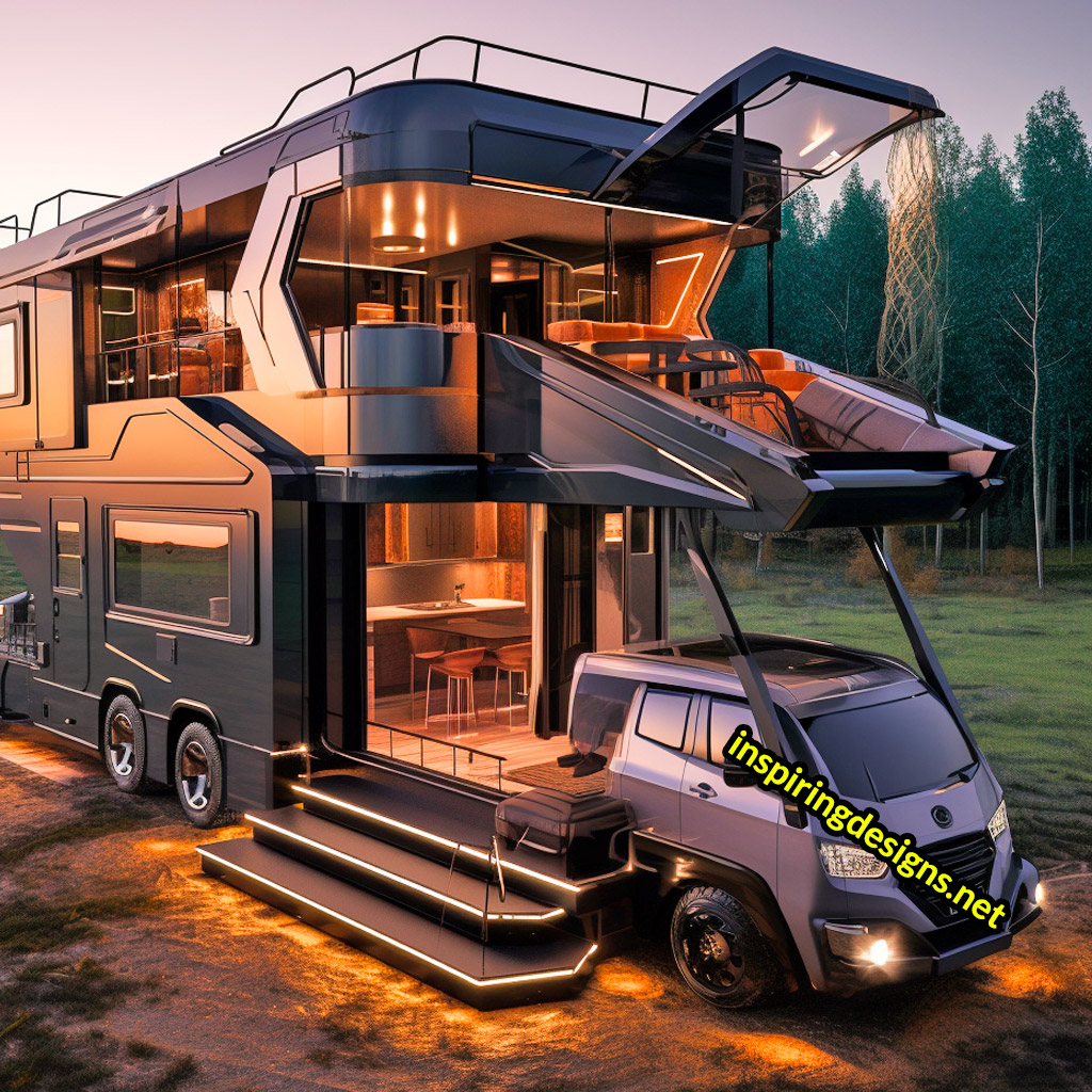 Giant Open-Concept Luxury Campers With Open Walls