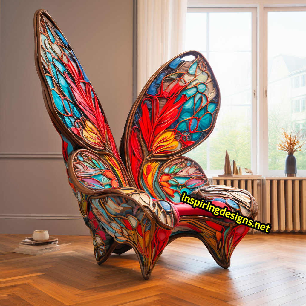 Giant Wooden Animal Chairs - Oversized butterfly Chair