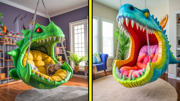 These Hanging Dinosaur Loungers Will Have Your Kids Swinging into the Jurassic Age!