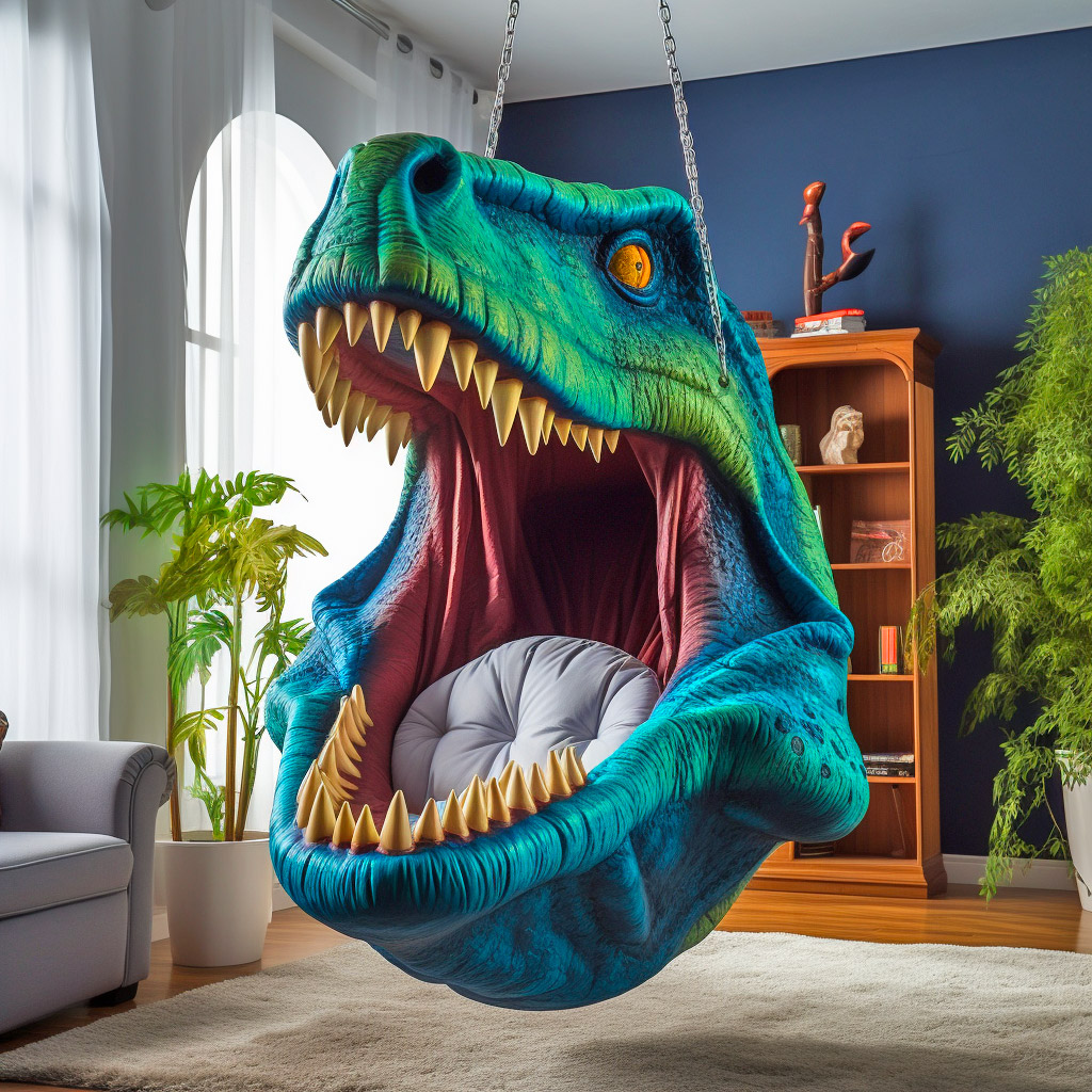 Giant Hanging Dinosaur Loungers For Kids