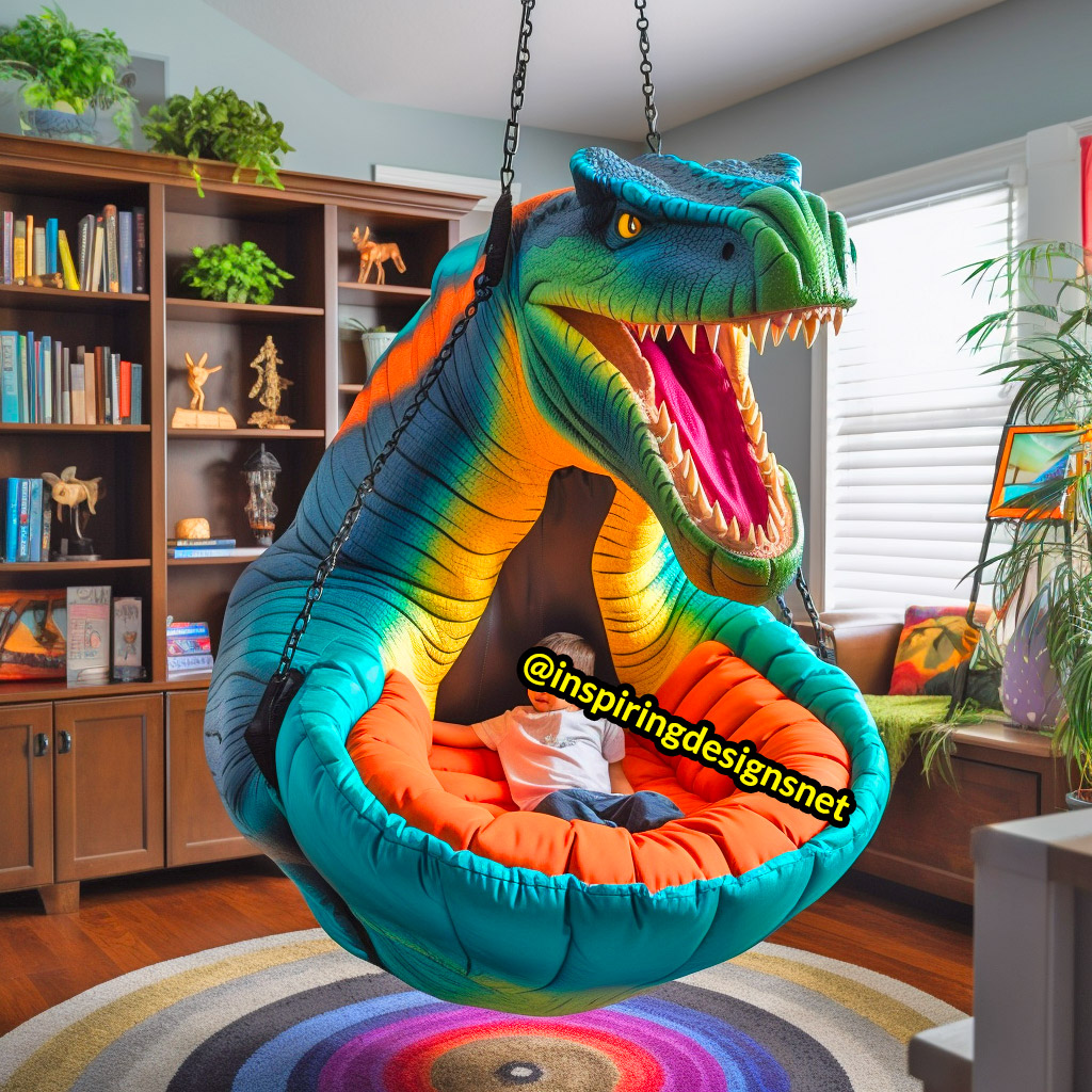 Giant Hanging Dinosaur Loungers For Kids