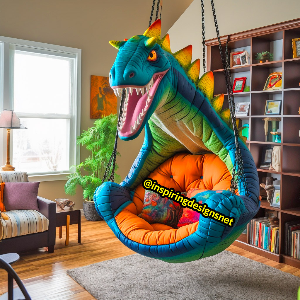 Giant Hanging Dinosaur Loungers For Kids