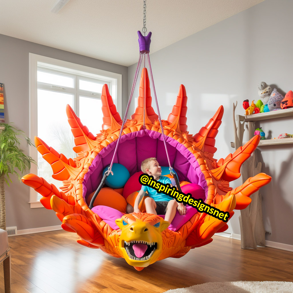 Giant Hanging Dinosaur Loungers For Kids