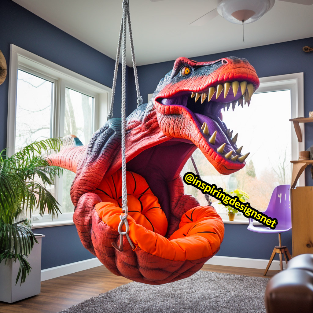 Giant Hanging Dinosaur Loungers For Kids