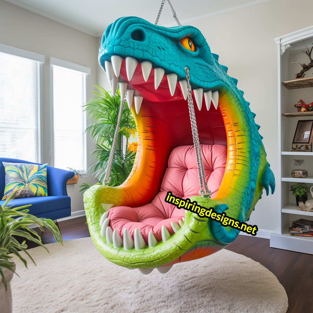 Giant Hanging Dinosaur Loungers For Kids