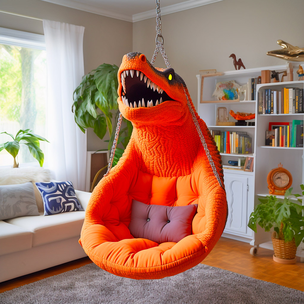 Giant Hanging Dinosaur Loungers For Kids