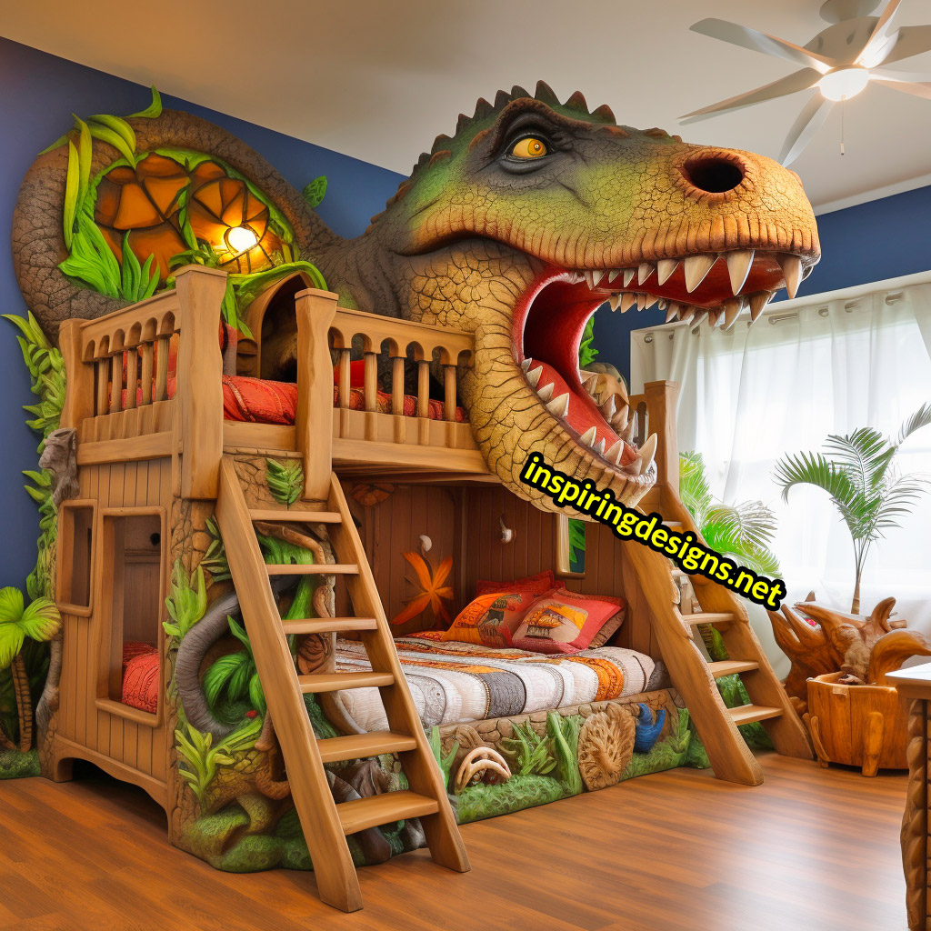 Giant Dinosaur Shaped Bunk Beds