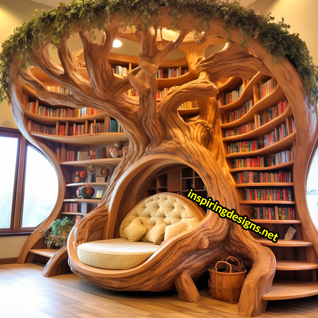 Oversized Wooden Reading Nooks