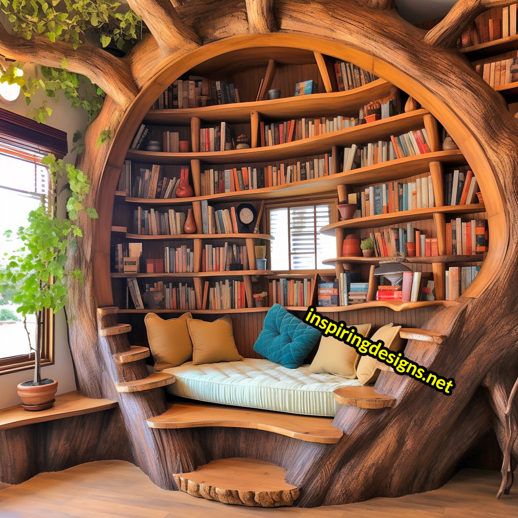 Oversized Wooden Reading Nooks