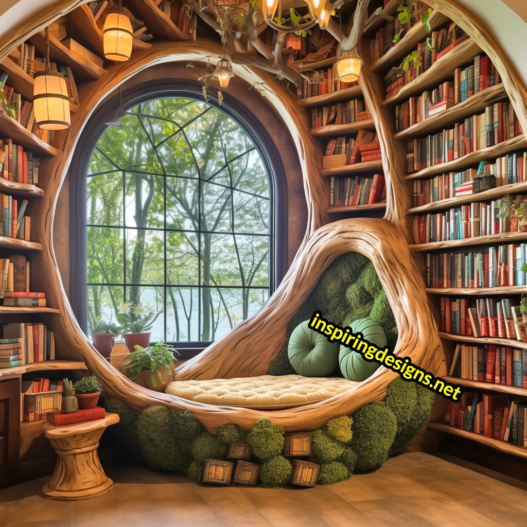 Oversized Wooden Reading Nooks