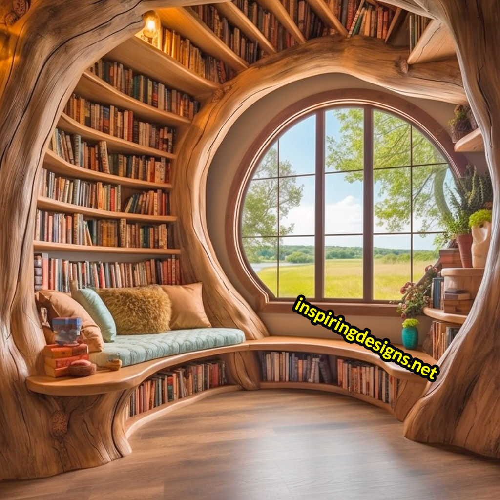 Oversized Wooden Reading Nooks