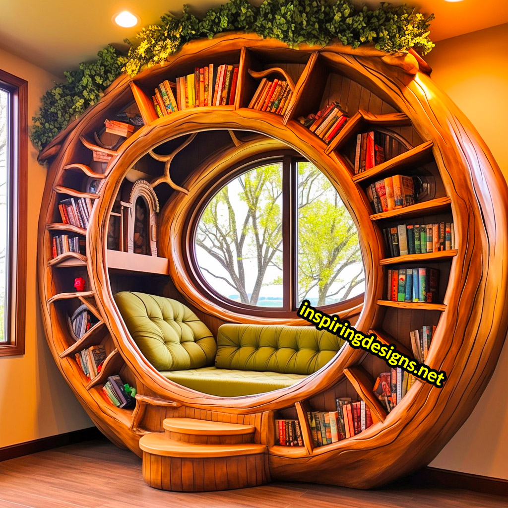 Oversized Wooden Reading Nooks