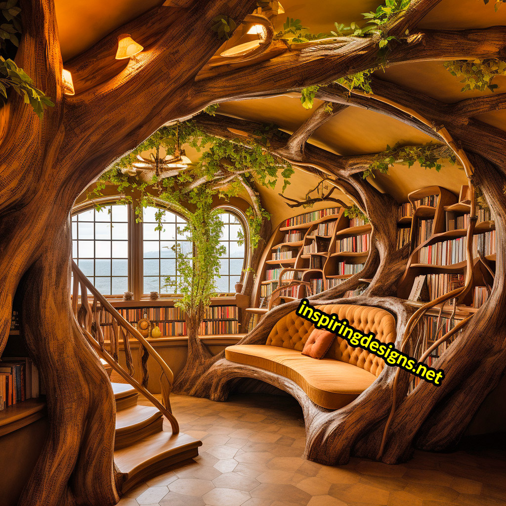 Oversized Wooden Reading Nooks