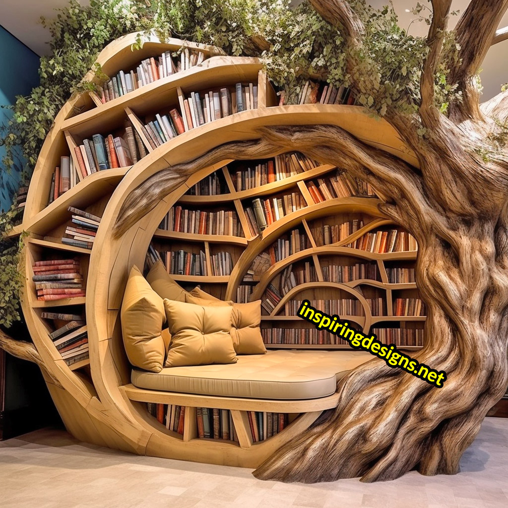 Oversized Wooden Reading Nooks