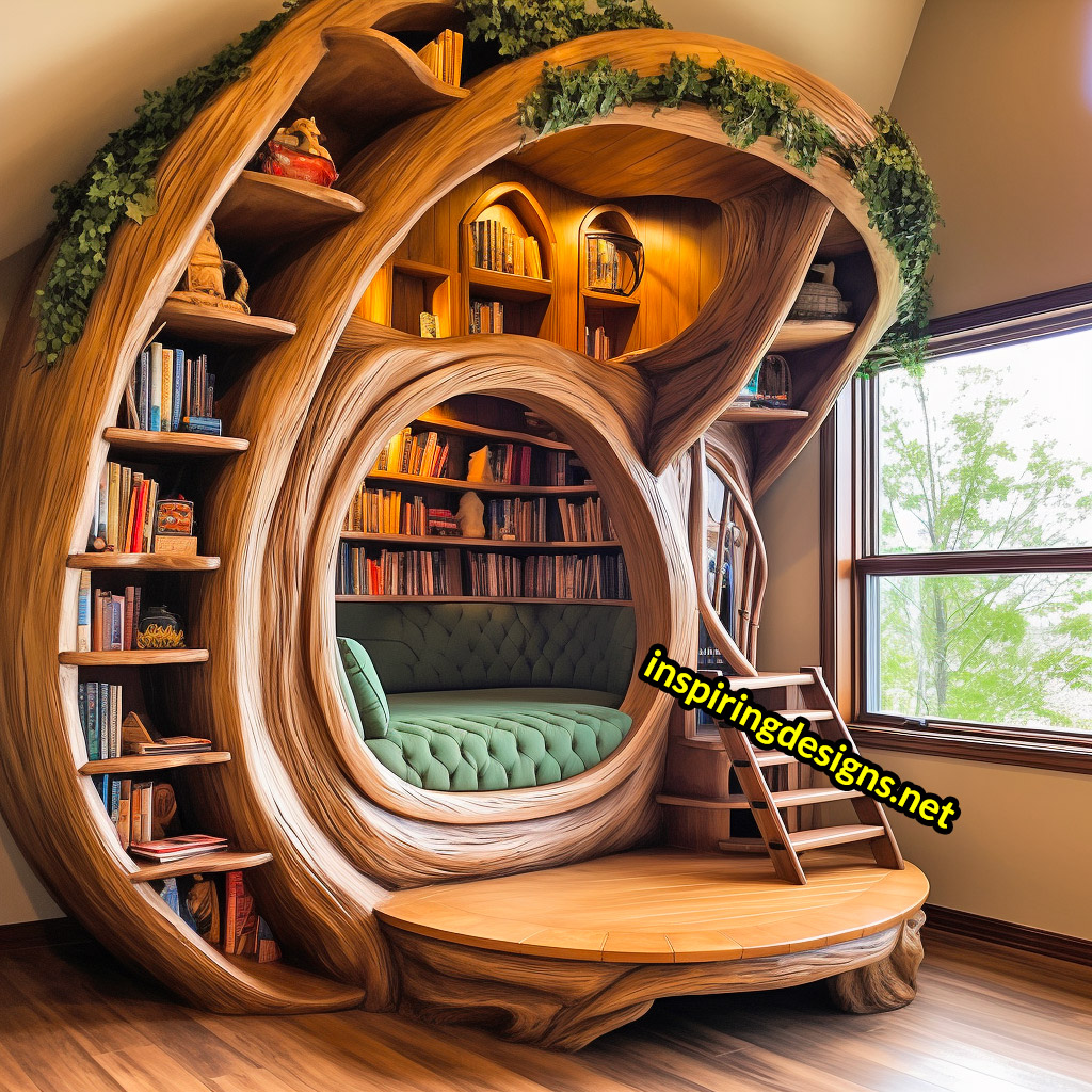 Oversized Wooden Reading Nooks