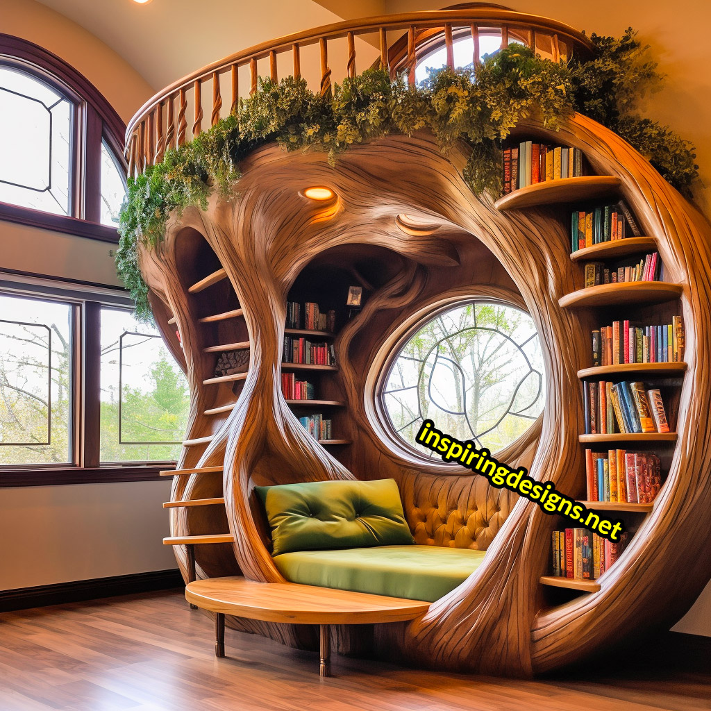 Oversized Wooden Reading Nooks