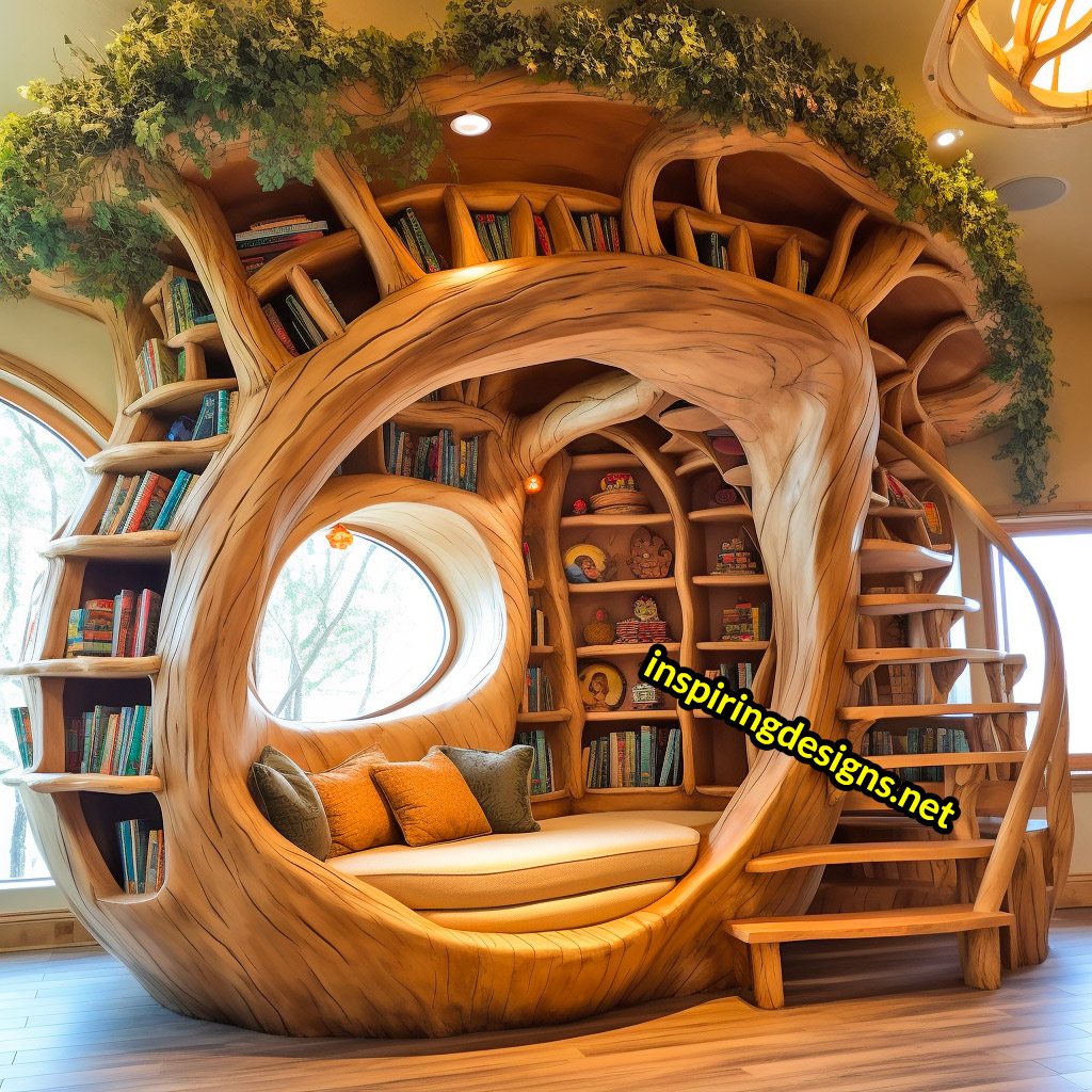 Oversized Wooden Reading Nooks