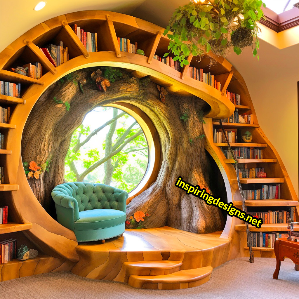 Oversized Wooden Reading Nooks