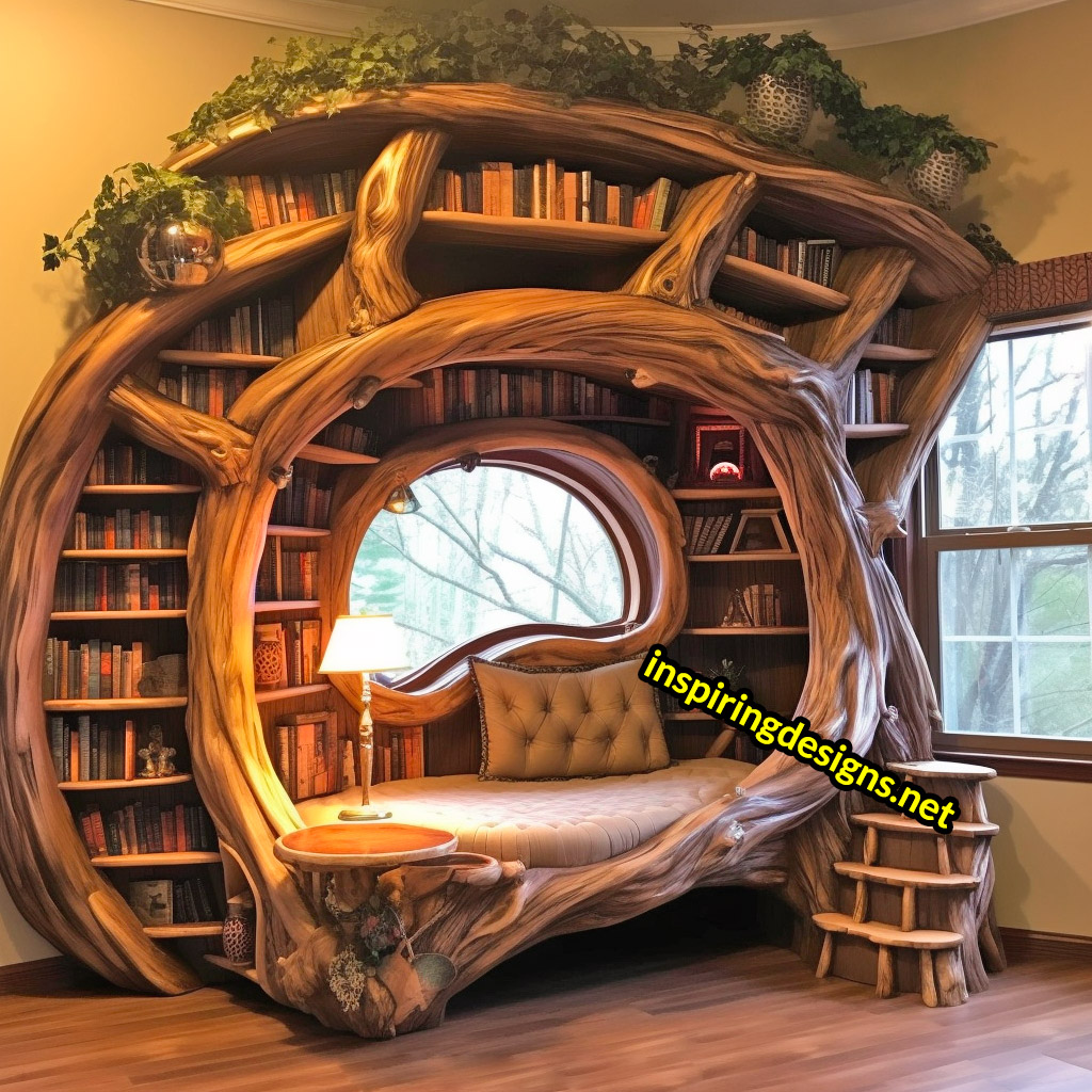 Oversized Wooden Reading Nooks