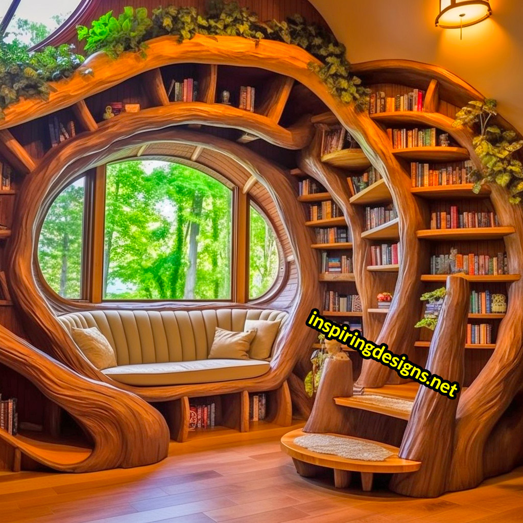 Oversized Wooden Reading Nooks