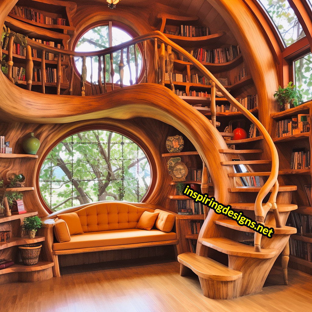 Oversized Wooden Reading Nooks