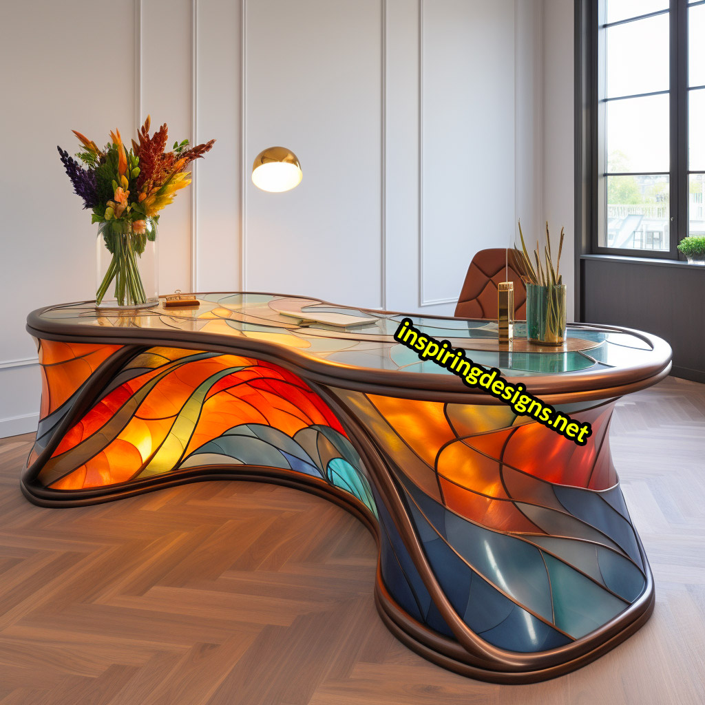 Stained Glass Desks