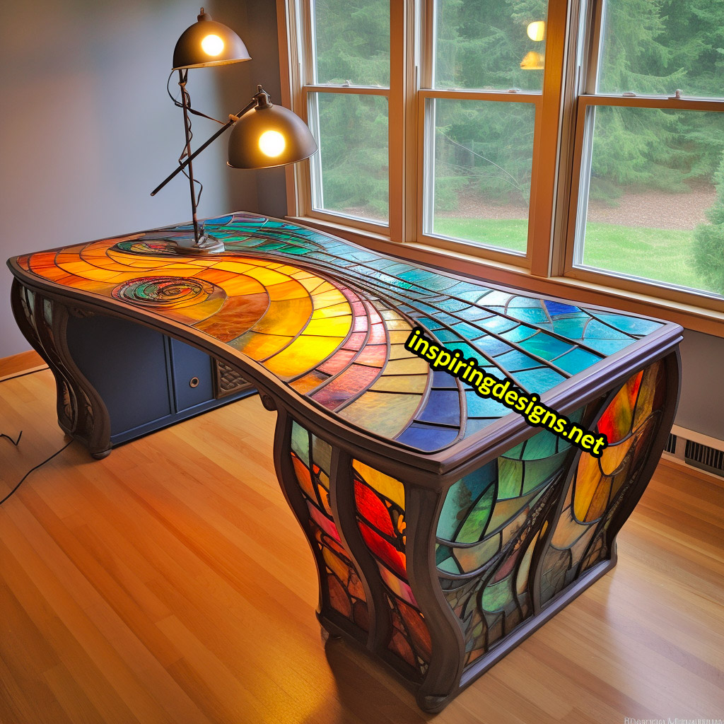 Stained Glass Desks