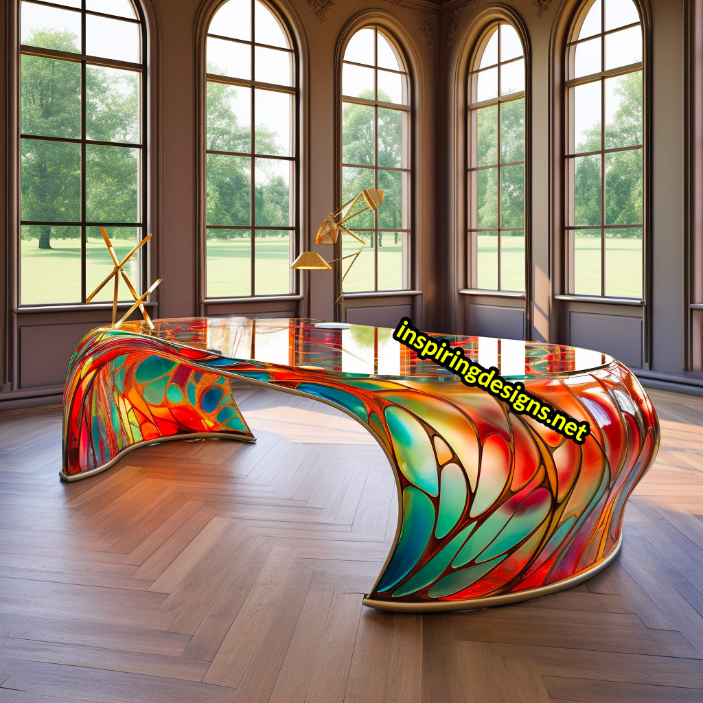 Stained Glass Desks