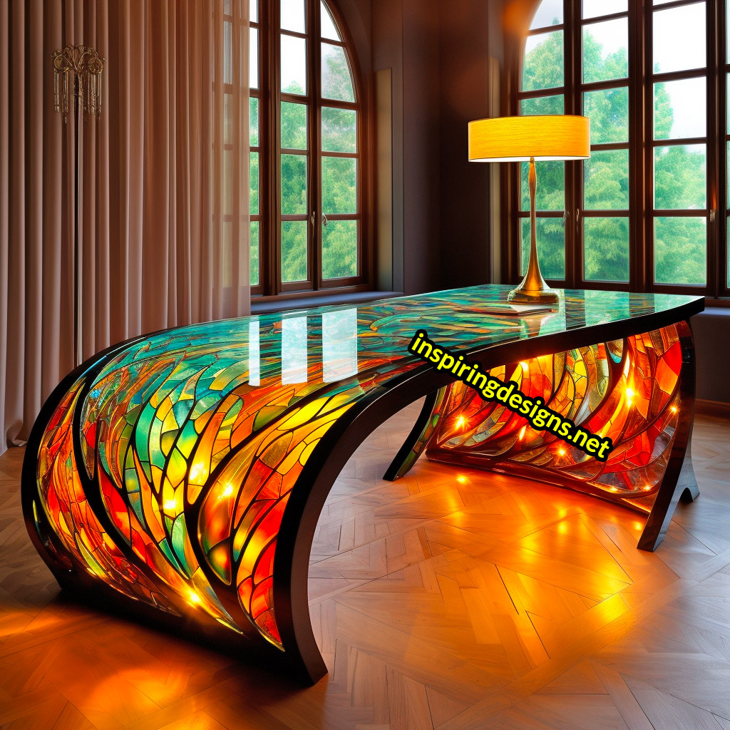 Stained Glass Desks