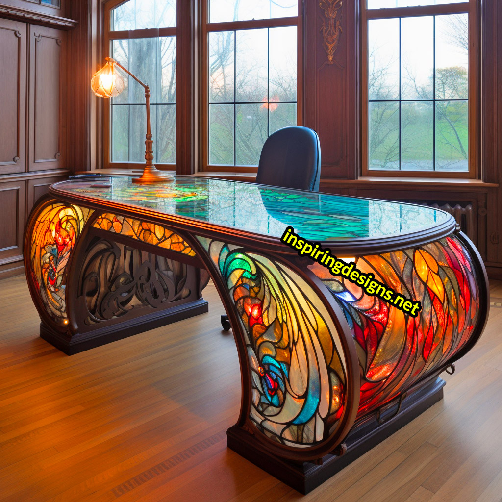 office tables designs with window glass