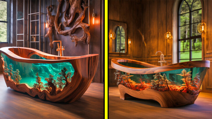 These Stunning Wood and Epoxy Bathtubs Merge Art, Function, and Luxury