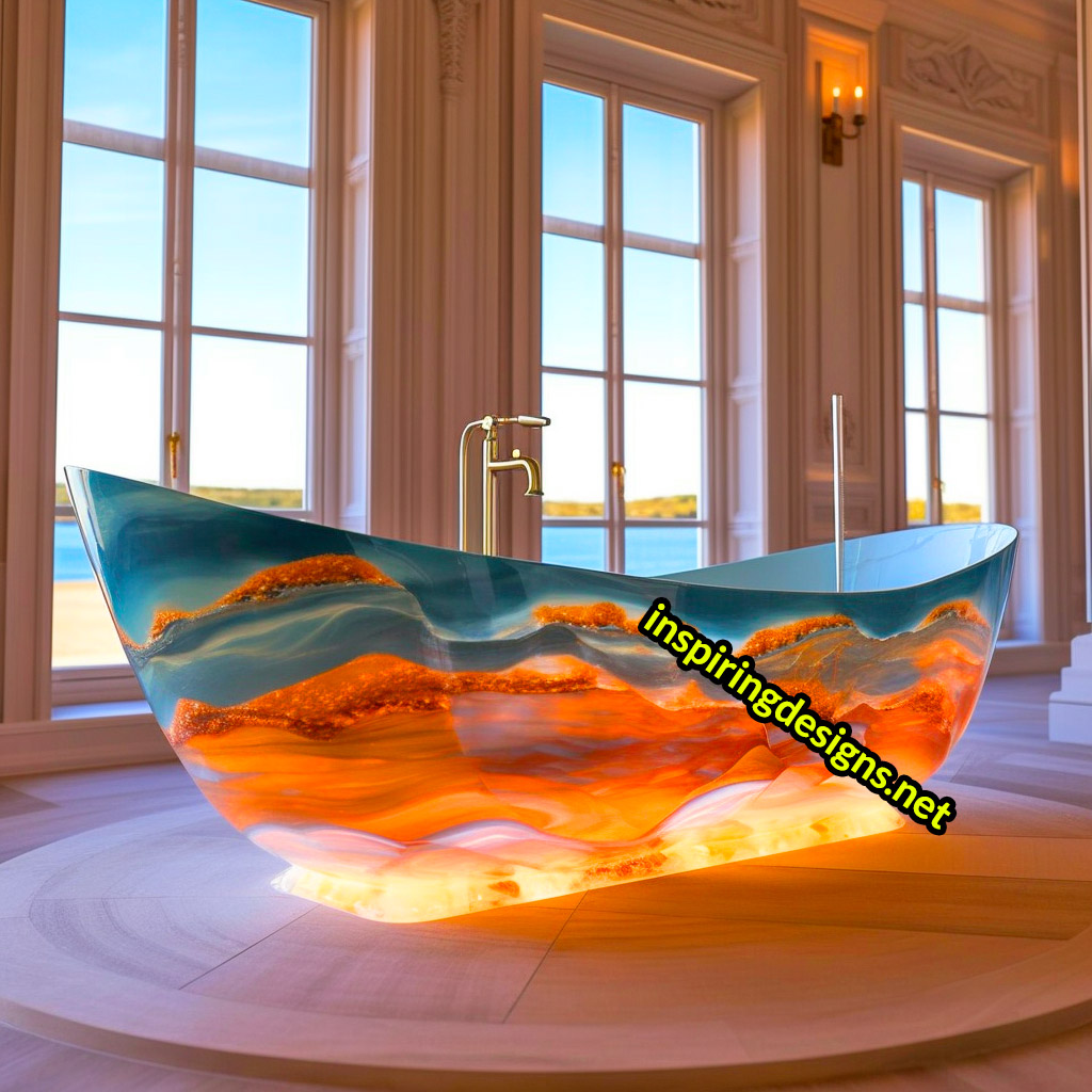 Luxury Bathtubs Made From Epoxy - Beach Design