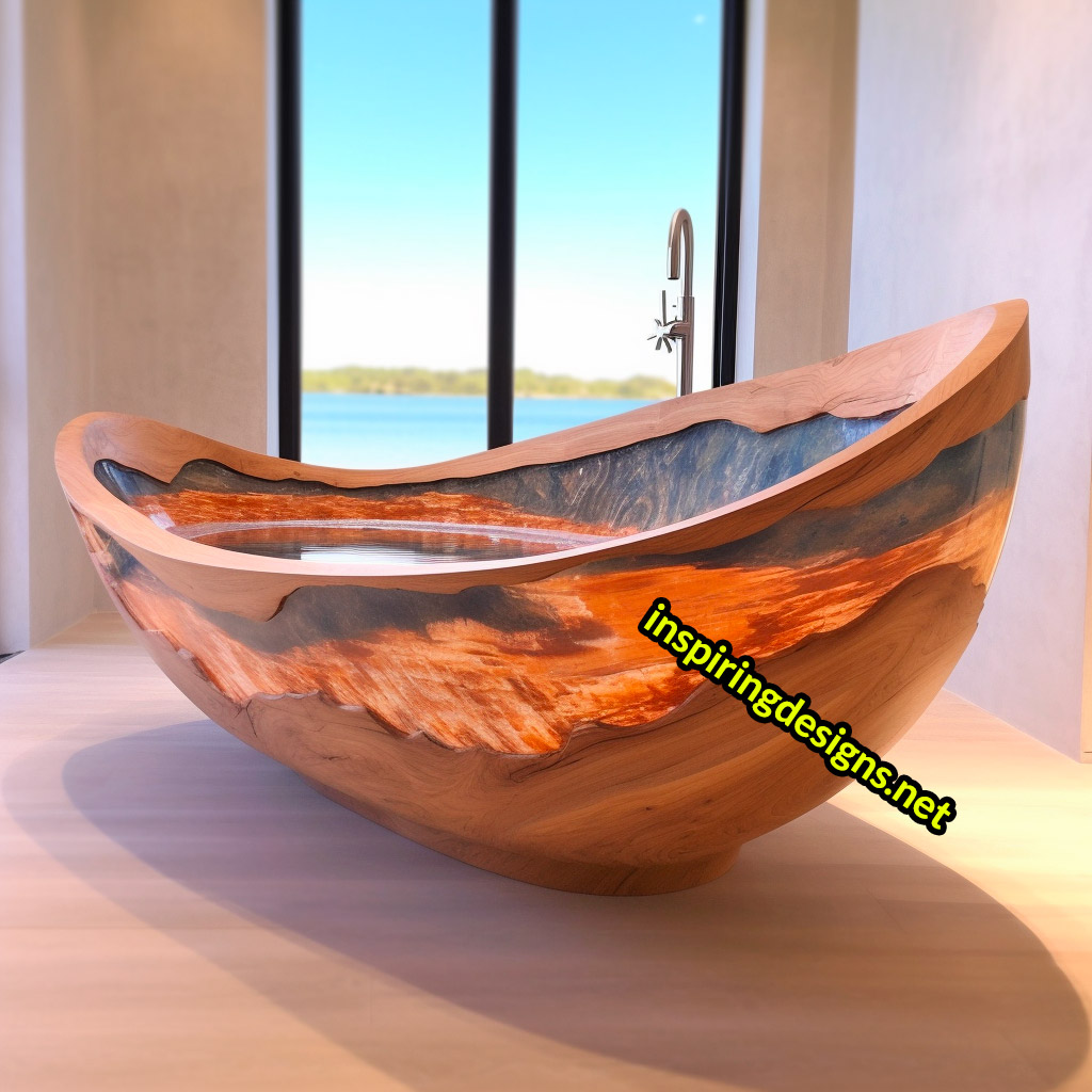 Luxury Bathtubs Made From Epoxy - Beach Sand Design