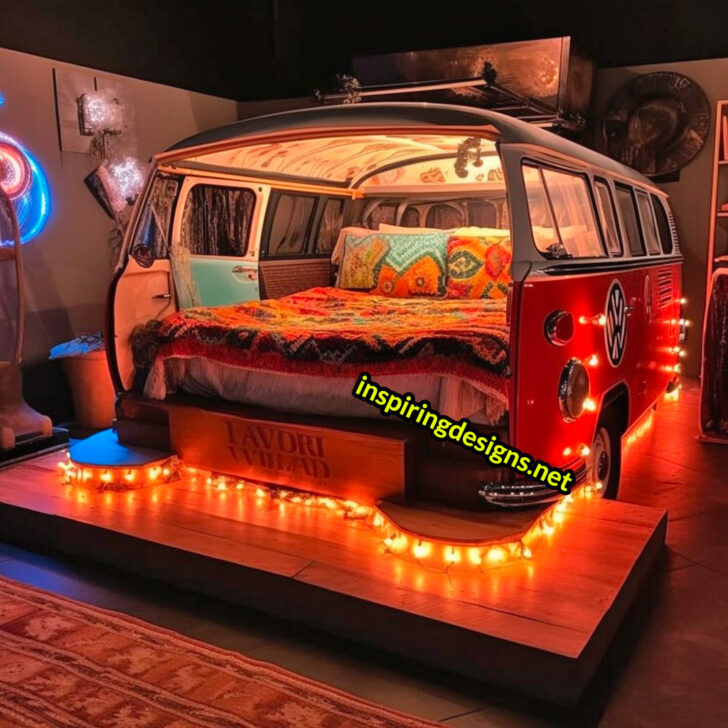 These Volkswagen Hippy Van Beds Are a Trip Back in Time for Nighttime ...