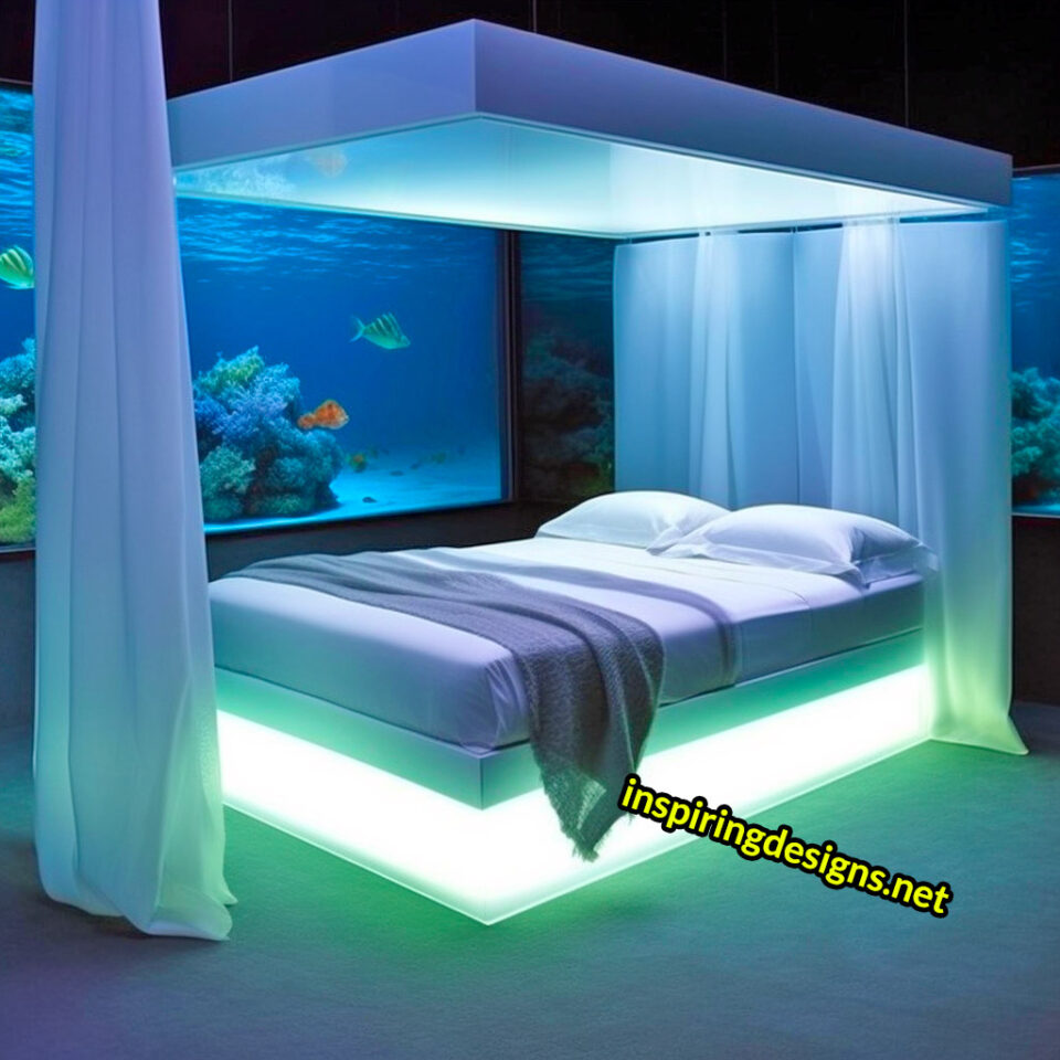 These Stunning Aquarium Beds Let You Sleep With The Fishes, But In A ...