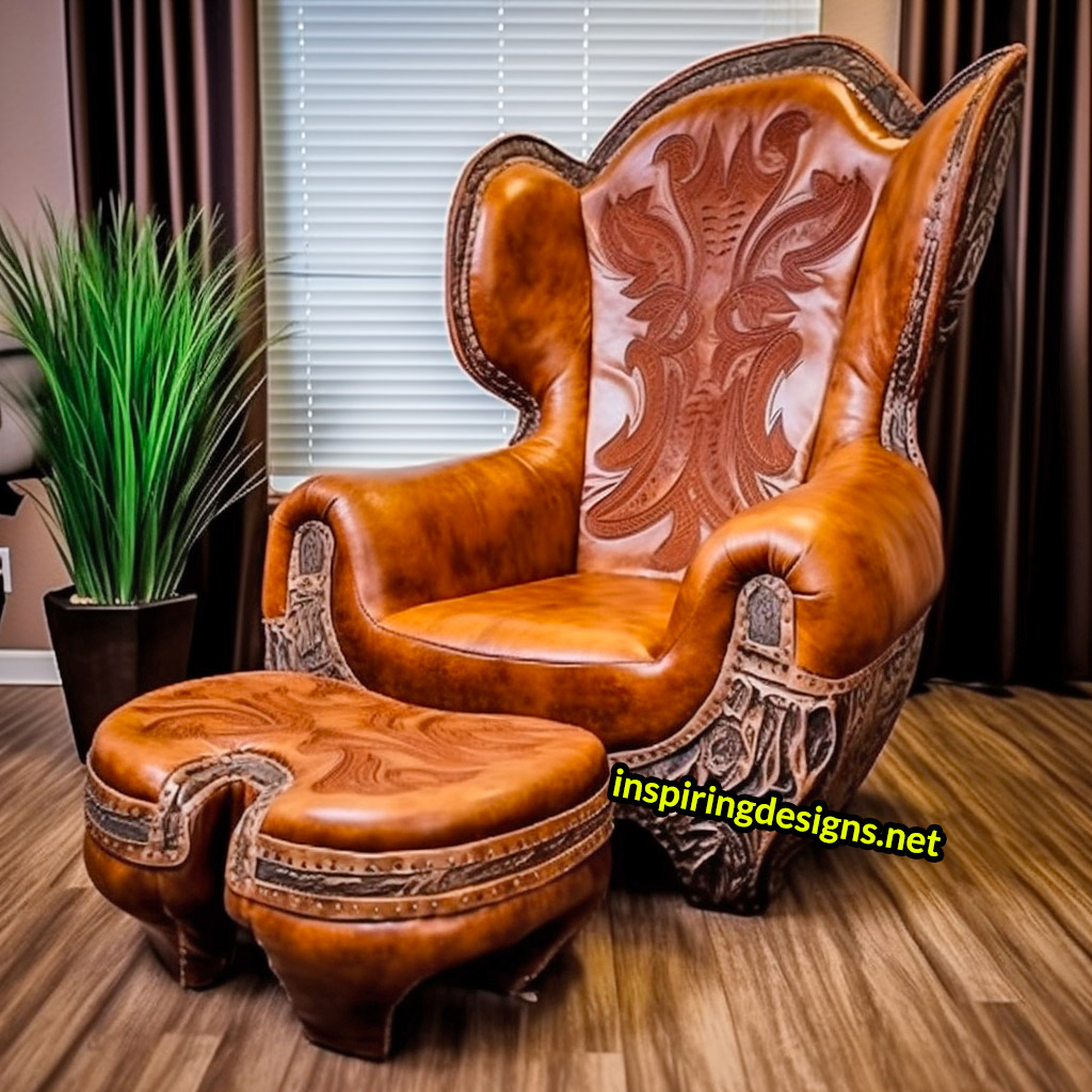 Classic Boot Stitch Accent Chair  Your Westenr Decor – Your Western Decor