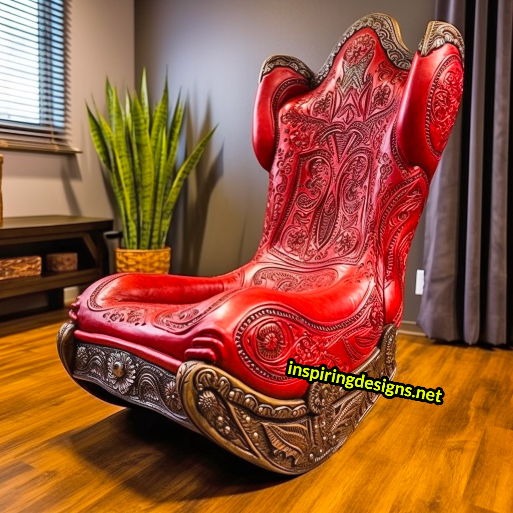 Giant Cowboy Boot Chair With Ottoman