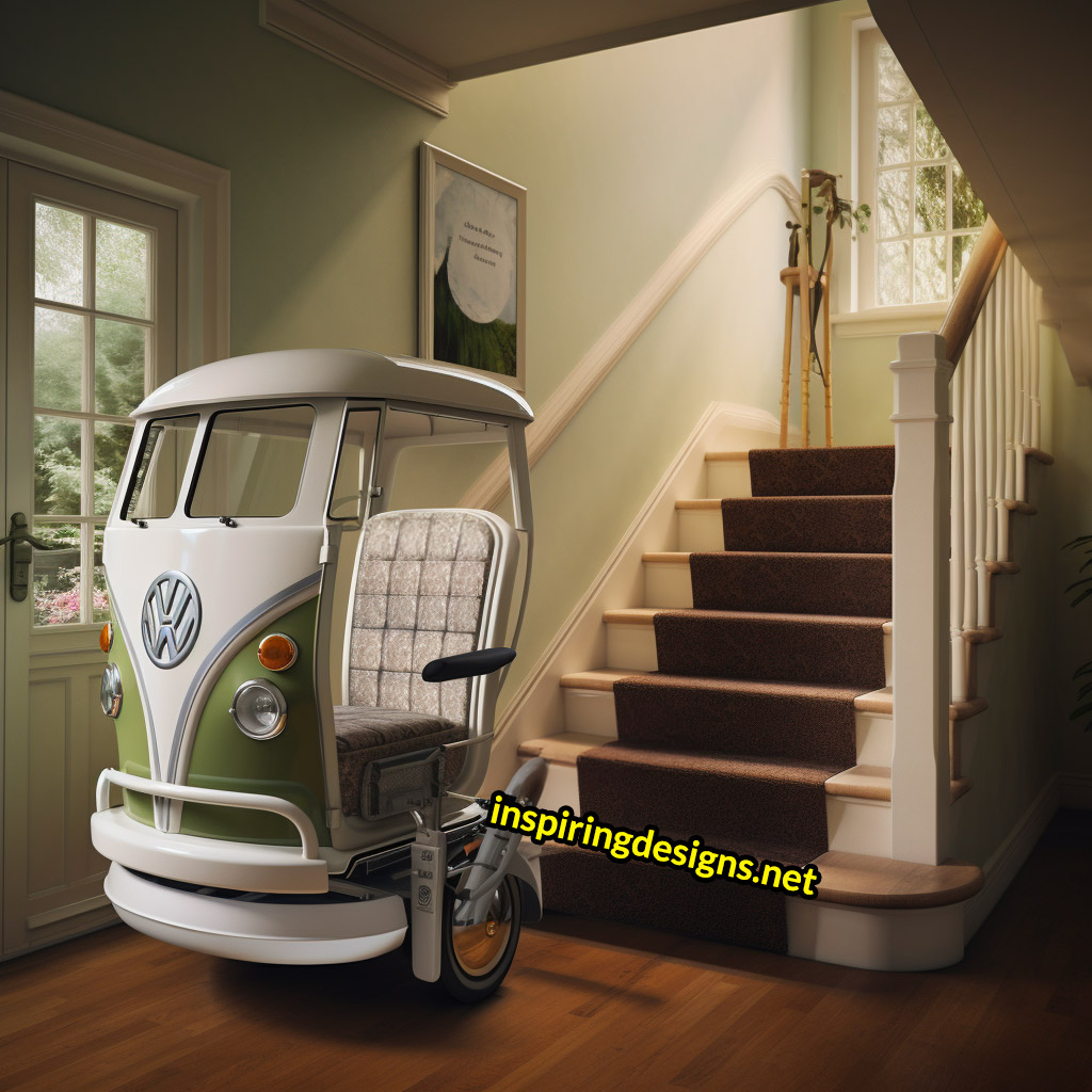 Volkswagen Type 2 Bus Stairlift - Elderly VW Hippy bus stair lift