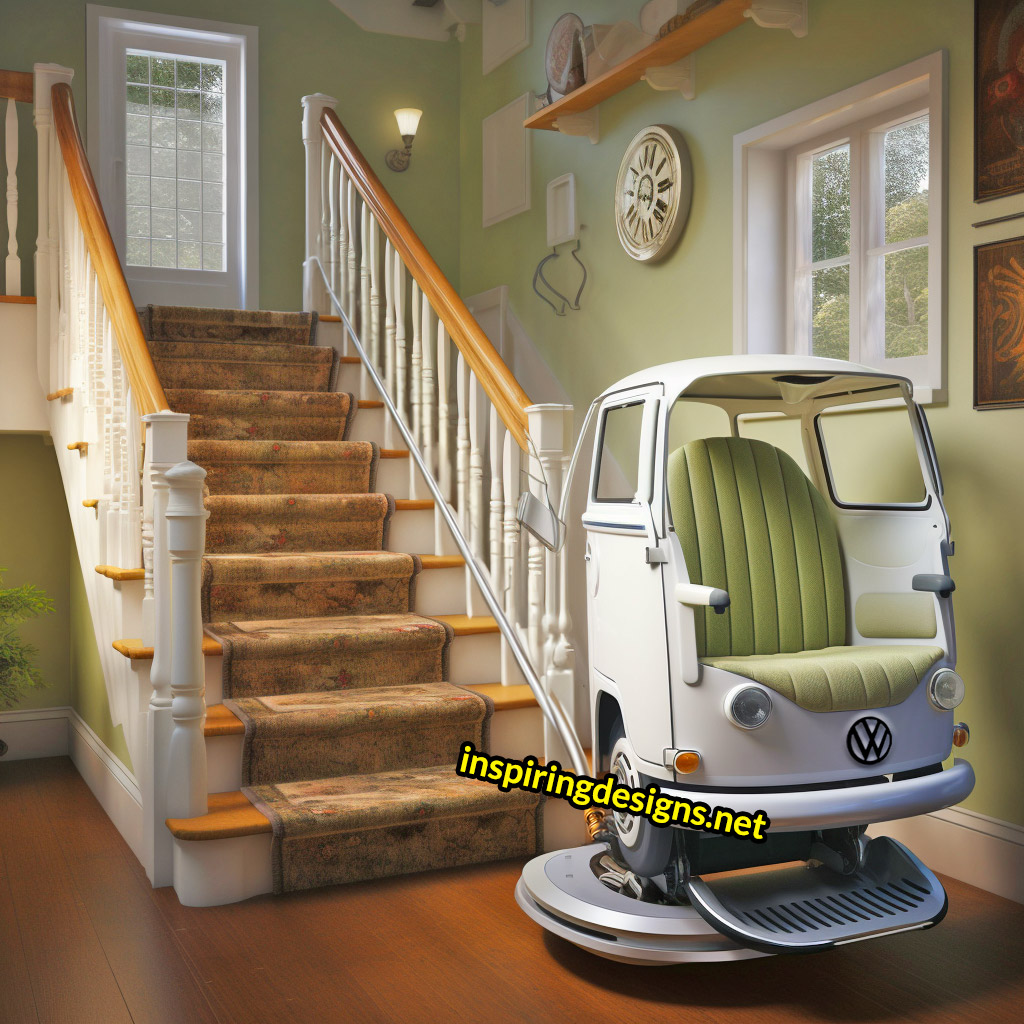 Volkswagen Type 2 Bus Stairlift - Elderly VW Hippy bus stair lift