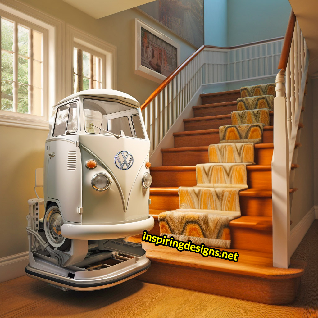 Volkswagen Type 2 Bus Stairlift - Elderly VW Hippy bus stair lift