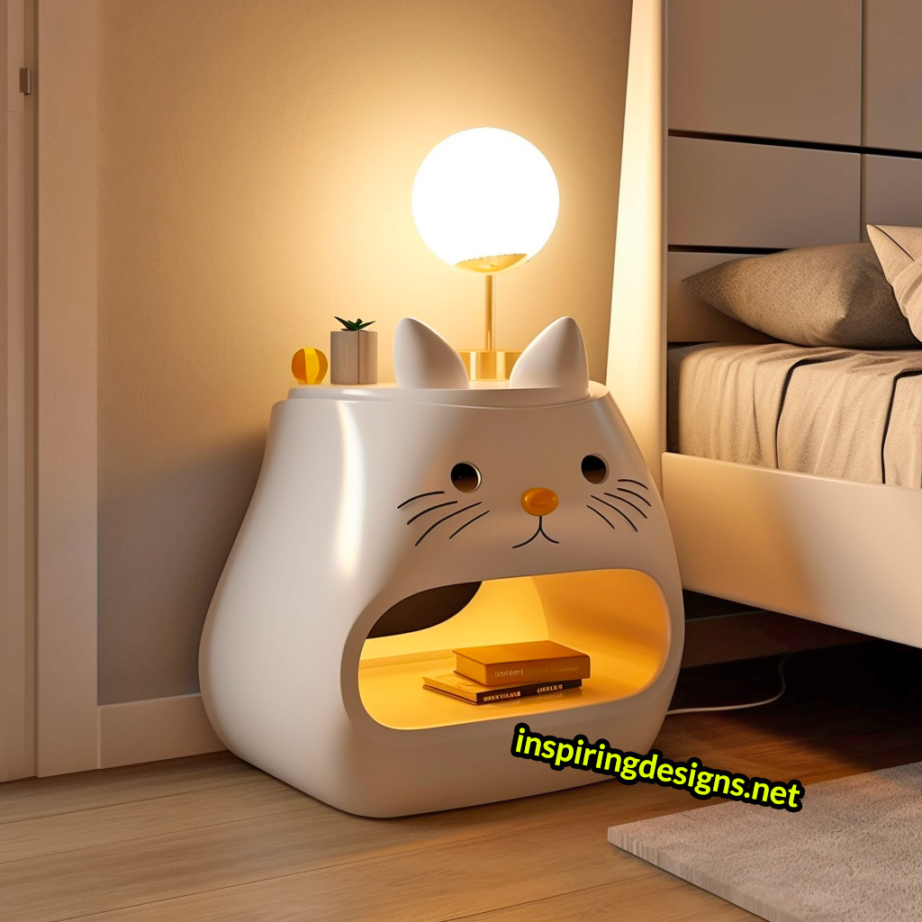 Cat Nightstands - Cat shaped bedside tables