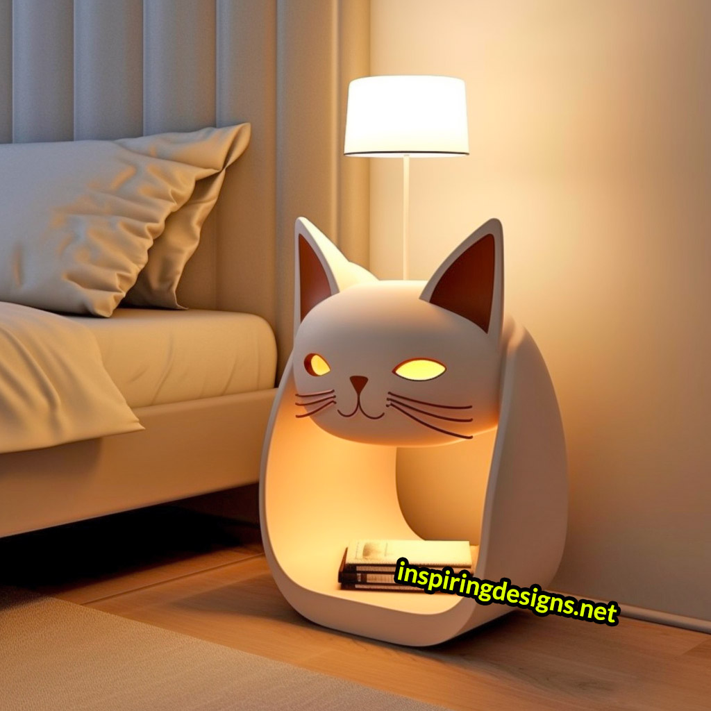 Cat Nightstands - Cat shaped bedside tables