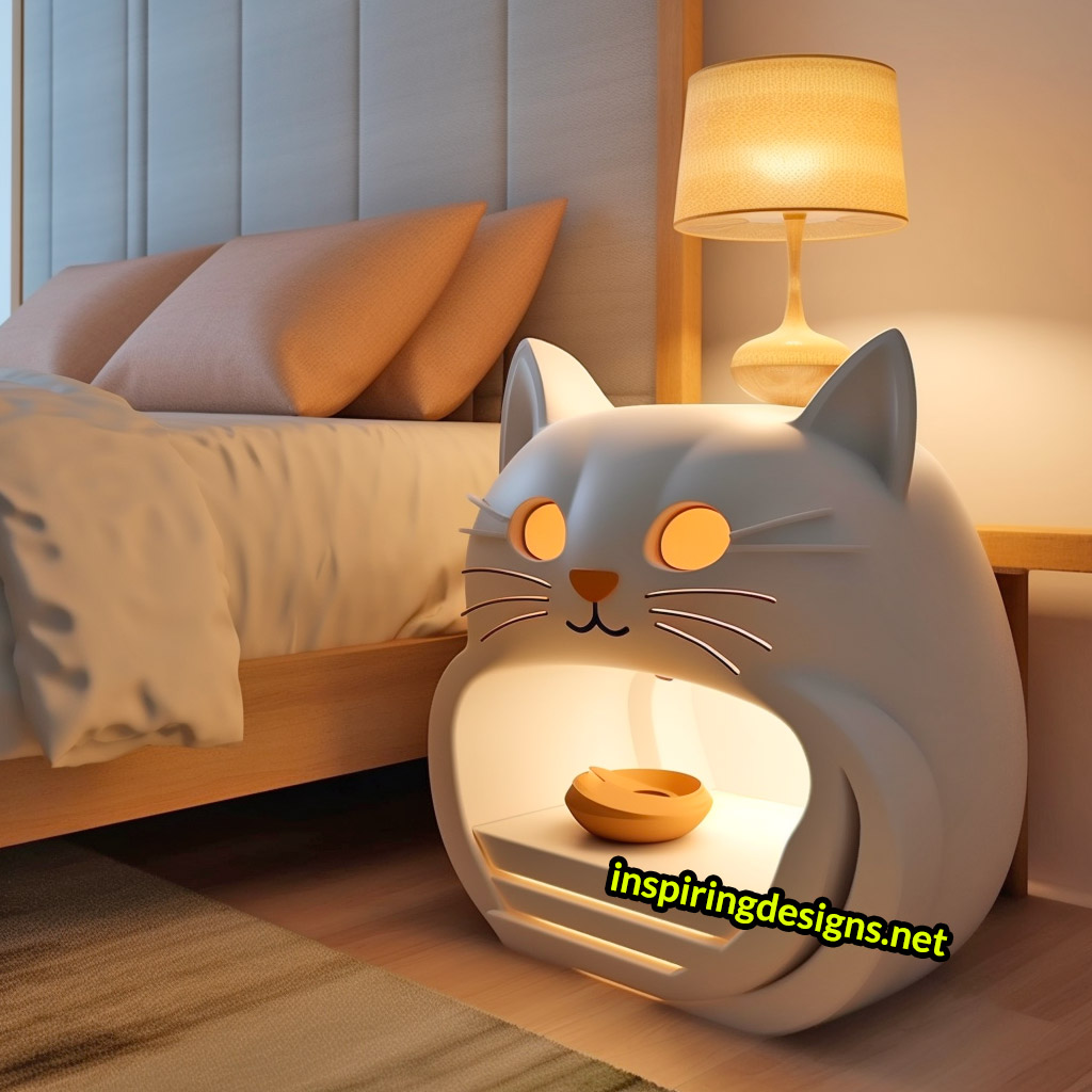 Cat Nightstands - Cat shaped bedside tables