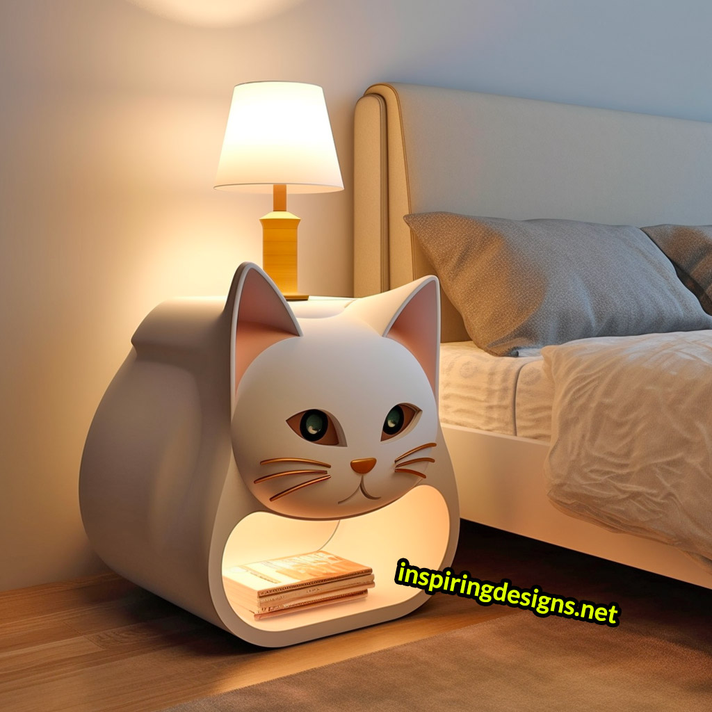 Cat Nightstands - Cat shaped bedside tables