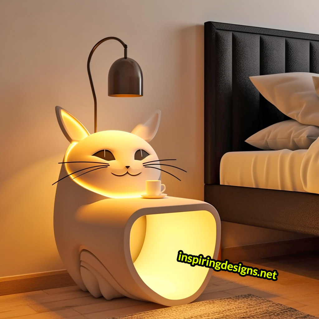 Cat Nightstands - Cat shaped bedside tables