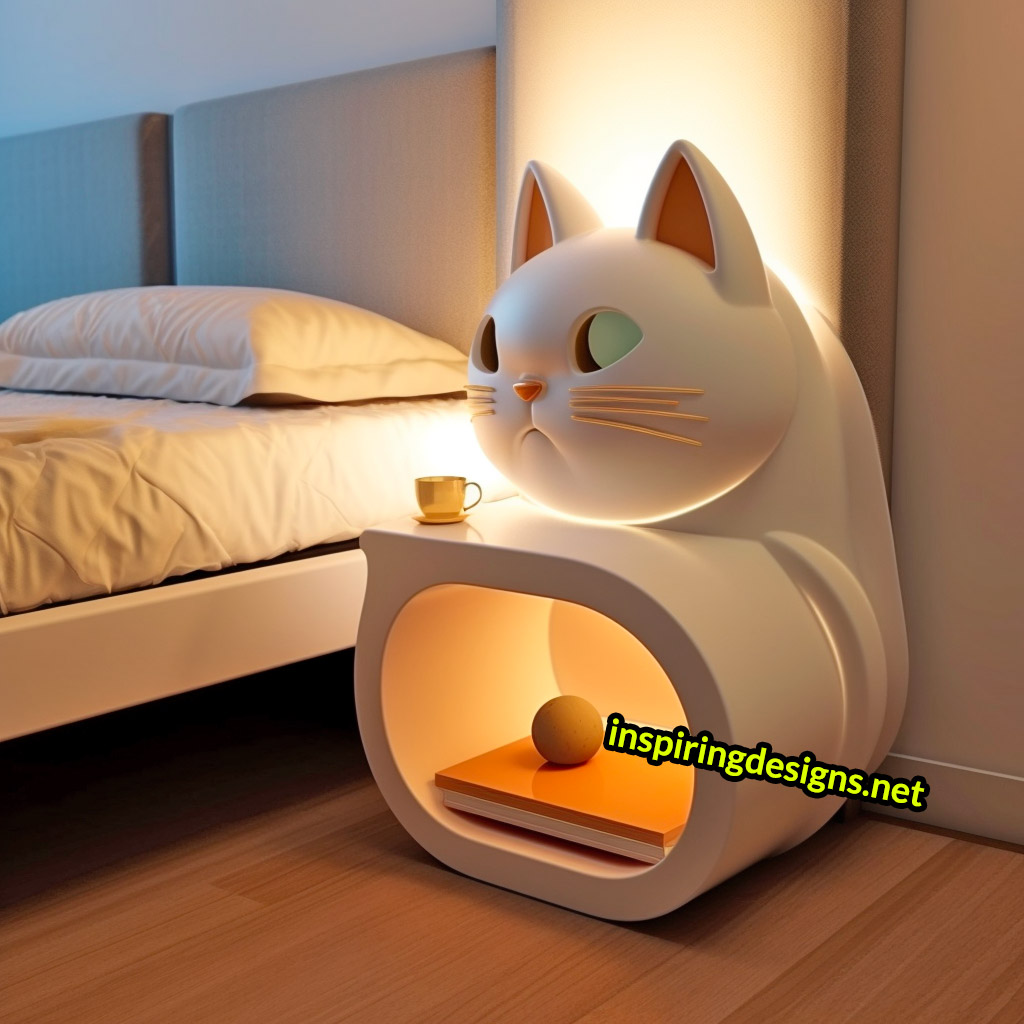 Cat Nightstands - Cat shaped bedside tables