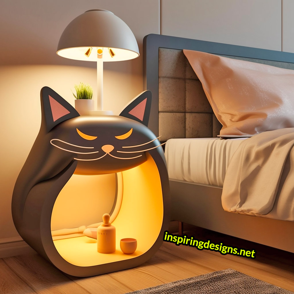 Cat Nightstands - Cat shaped bedside tables