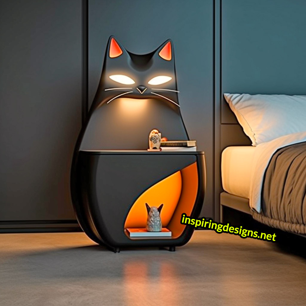 Cat Nightstands - Cat shaped bedside tables