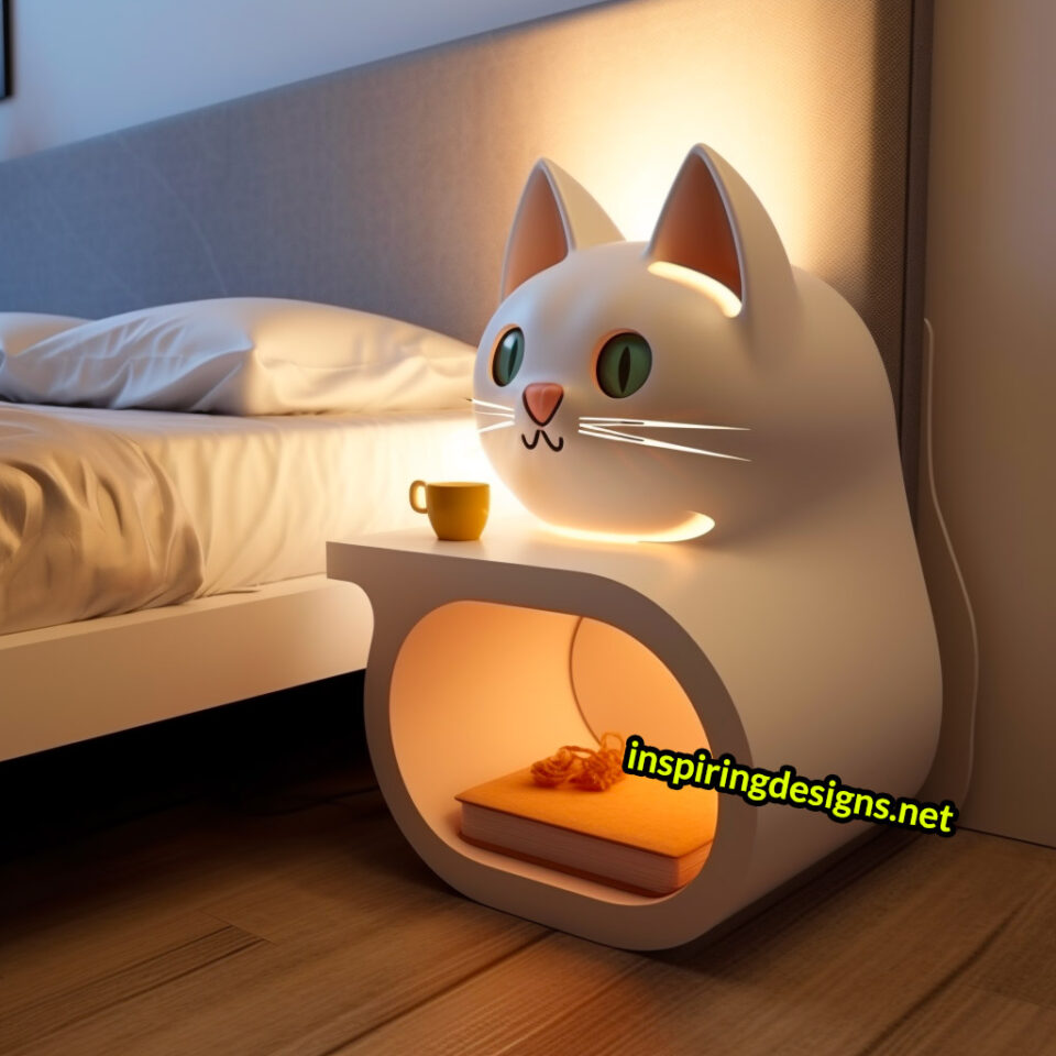These Cat Nightstands are the Purrfect Addition to Any Bedroom
