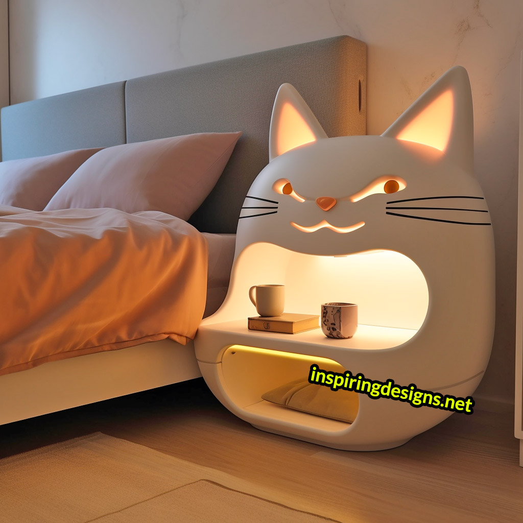 Cat Nightstands - Cat shaped bedside tables